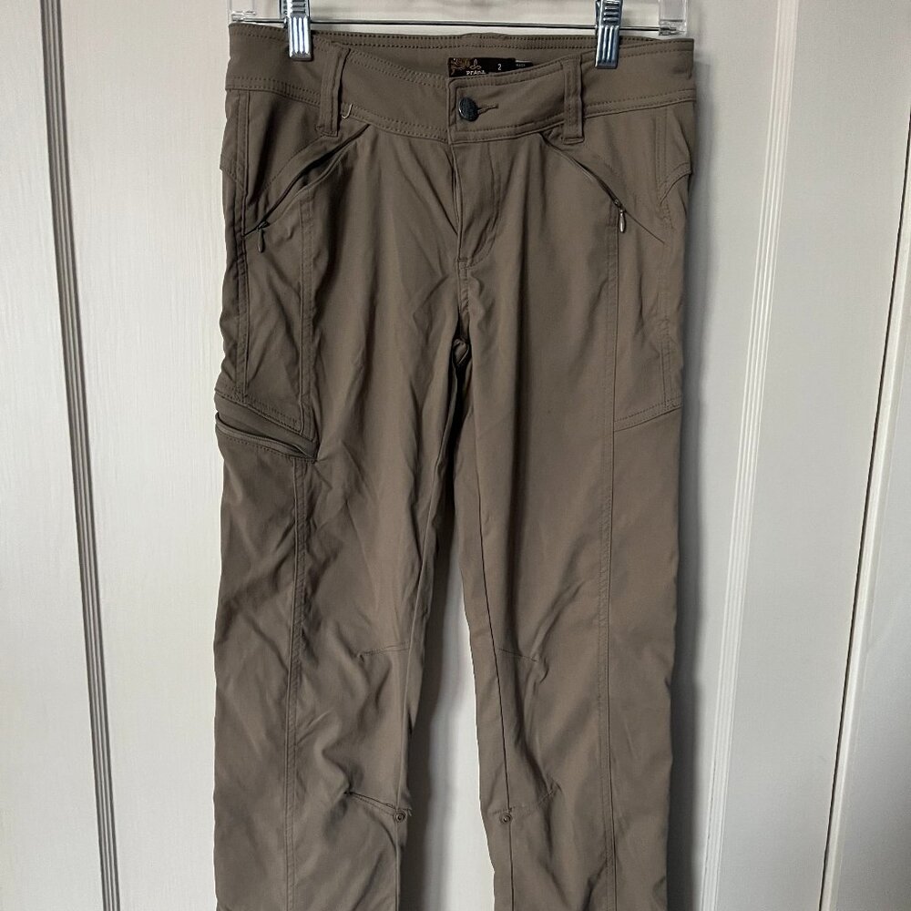 Prana Roll Tab Leg Hiking Pants Women’s 2 Brown Outdoor Stretch Comfort
